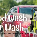 Hand wash car wash using a cordless pressure washer for spotless shine