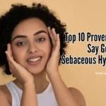 “Before-and-after close-up of facial skin showing reduction of sebaceous hyperplasia bumps on the forehead and cheeks.”